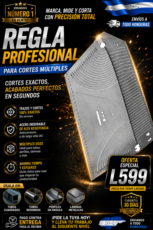 Regla profesional para cortes múltiples
