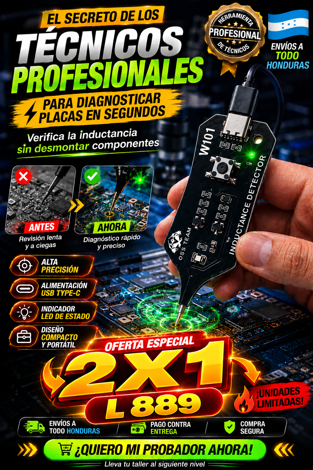 Probador de Placas Electrónicas 🔥OFERTA ESPECIAL 2X1🔥